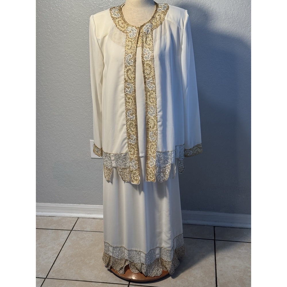 Mother Of The Bride/Groom Women's Wedding Beaded 3pc Skirt Suit Party Dress LG